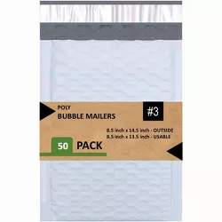 Link Size #3 8.5"x14.5" Poly Bubble Mailer Self-Sealing Waterproof Shipping Envelopes Pack Of 10/25/50/100
