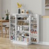 FONTOI 41" Kitchen Pantry Storage Cabinet, Freestanding Cabinet with 12 Shelves, 5-tier Shelving&Adjustable Shelves, Painted White, 11.8"*41"*23.5" - 4 of 4