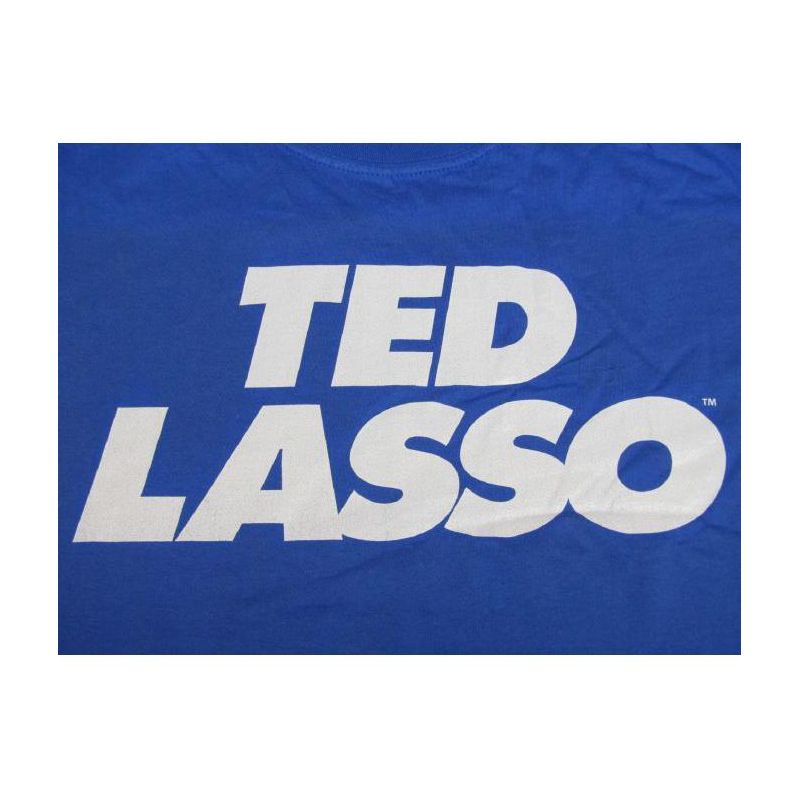 Ted Lasso White Title Men's Royal Blue T-shirt, 2 of 3