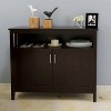 LunaLulinlk Kitchen storage sideboard and buffet server cabinet-Brown - 4 of 4
