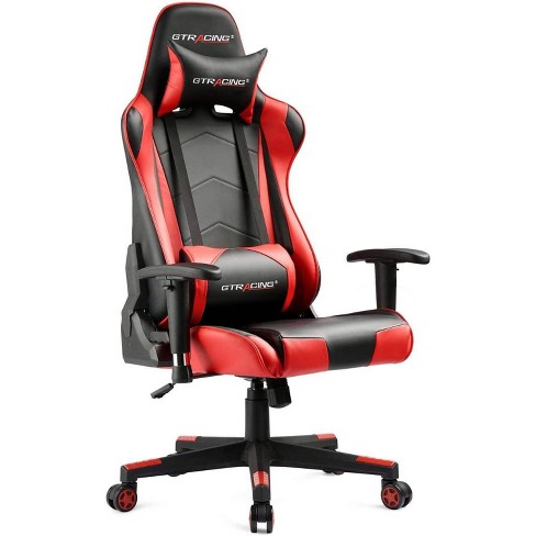 Ergonomic High Back Racer Style PC Gaming Chair with Removable Head Rest  Pillow