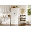 COZONY Kitchen Pantry Storage Cabinet w/Barn Doors, Drawer 2 Adjustable Shelves Freestanding Tall Hutch w/ Microwave Stand for Kitchen Dining Room - 2 of 4