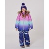 Deux par Deux Girl Two-Piece Play Snowsuit Purple Mountain Print - 4 of 4