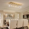 Siljoy Modern Crystal Chandelier, Rectangle Chandelier Rectangular Flush Mount Pendant Ceiling Light Fixture for Indoor - 4 of 4