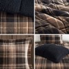 Sapphtopaz 4-Piece Full/Queen Sheet Set, Plush Alternative Comforter Set, Sheets Queen Size Bed Set, Bedding with Decorative Pillow -Black & Brown - 2 of 4