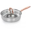 Gibson Home Bransonville 8 Piece Stainless Steel Cookware Set in Chrome and Bronze - 2 of 4