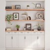vidaXL Wall Shelf Light Brown 70.9 in.x15.7 in.x(0.8 in.-1.6 in.) Treated Solid Wood Oak - 3 of 4