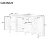 60" Sideboard Buffet Cabinet, Wood Coffee Bar Storage Cabinet with 4 Doors, Console Table, Kitchen Pantry Storage Cabinet for Living Room Entryway - 3 of 4