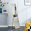 Okak 59*15.7IN Full Length Mirror with Aluminum Alloy Frame, Body Mirror with Metal Stand, Floor Mirror for Bedroom Entrance, Dressing Room, Gold - 3 of 4