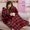 PAVILIA Faux Shearling Wearable Blanket Hoodie, Cozy Oversized Hooded Sweatshirt Adults, Warm Fleece Big Pocket - 4 of 4
