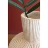 Tall Stone Composite Fluted Bulb Vase – 22" Decorative Accent by Kalalou - 3 of 4