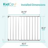 KidCo Safeway Top of Stairs Quick Release Steel Construction Baby Gate for Blocking Stairs or Hallways and Dividing Rooms, White (2 Pack) - 3 of 4