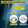 VEVOR Windlass Anchor Rode and Chain, 5/16" x 15' Boat Anchor Chain and 1/2" x 200' Nylon Rope, 2373 lbs. WLL/7120 lbs. BS, Silver - 4 of 4