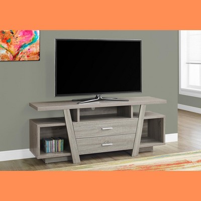 Monarch Specialties Tv Stand 60 Inch Console Media Entertainment Center Storage Drawers Living Room Bedroom Laminate Brown Contemporary Modern