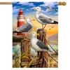 Seagulls Summer House Flag Birds Beach Lighthouse 28" x 40" Briarwood Lane - 2 of 4