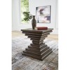 Signature Design by Ashley Hannodream Contemporary End Table - Warm Brown Glazed Oak Finish - 2 of 4