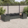 vidaXL Patio Lounge Set Gray, Anthracite PE Rattan, Powder-Coated Steel - 2 of 4
