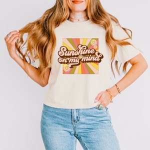 Simply Sage Market Retro Sunshine On My Mind Boxy Crop Top - 1 of 4