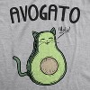 Mens Avogato Funny T shirt Avocado Cat Tee Cute Cat Face Graphic Novelty Humor - Crazy Dog Men's T Shirt - 2 of 4