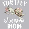 Men's Design By Humans Turtley Awesome Mom Turtle with Flower By animalshop Tank Top - 2 of 2