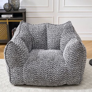 CAVINAS Bean Bag Chair, Comfortable Square Lazy Sofa with Convenient Handle Design and Armrests, Indoor & Outdoor - 1 of 4
