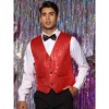 INSPIRE CHIC Men's V-Neck Sleeveless Party Shiny Sequin Vest - 2 of 4