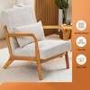 Hrinhom 28.7" W Modern Armchair, Living Room Accent Chairs With Lumbar Pillow - 3 of 4