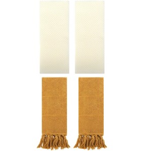 REGALWOVEN 4 Pcs Cotton Bathroom Hand Towels for Spa, Hotel - 1 of 4