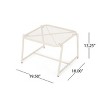 Christopher Knight Home Bucknell Outdoor Small Side Table Iron Matte White - image 3 of 4