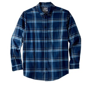 KingSize Men's Big & Tall Liberty Blues by KingSize Flannel Shirt - 1 of 4