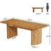 Tribesigns 78.74" Extra Long Executive Desk, Large Computer Office Desk with Wooden Double Pedestal - 3 of 4