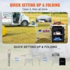 VEVOR Camping Kitchen Table, Folding Outdoor Cooking Table with Storage Carrying Bag, Aluminum Cook Station 1 Cupboard & Detachable Windscreen - 4 of 4