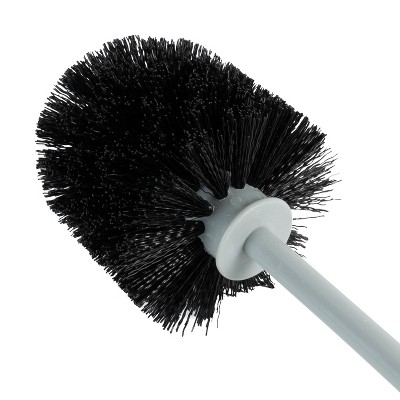 Gray 2-in-1 Toilet Plunger and Brush Set with Caddy