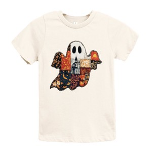 Patchwork Ghost Printed - Youth Short Sleeve Graphic T-Shirt and Toddler Short Sleeve Graphic T-Shirt - 1 of 4
