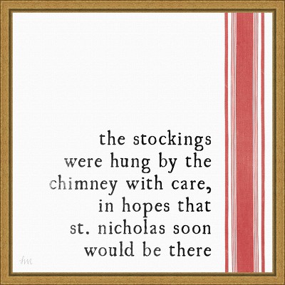 Amanti Art Simple Christmas II by Laura Marshall Canvas Wall Art Print Framed 16 x 16-in.