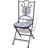 vidaXL Folding Bistro Chairs 2 Pcs, Folding Metal Bistro Outdoor Chair for Porch Balcony, Patio Chair - 3 of 4
