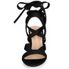 Allegra K Women's Open Toe Front Crisscross Chunky Heel Lace Ups Sandals - 3 of 4