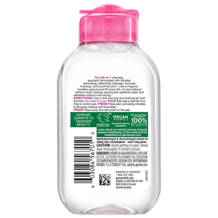Garnier Micellar Water Hydrating Facial Cleanser & Makeup Remover - Basic Cleansing, 2 of 8