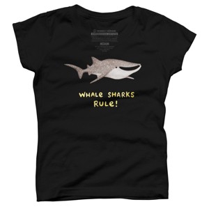 Girl's Design By Humans Whale Sharks Rule! By SophieCorrigan T-Shirt - 1 of 3