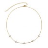 Adornia 14k Gold Plated CZ Flower Station Necklace - 4 of 4