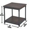 NicBex Contemporary Square End Table with Storage Drawer 2-tier Side Table for Modern Living Spaces - 4 of 4