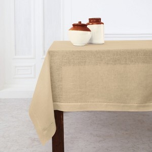 Solino Home Linen Tablecloth | Classic Hemstitch - 1 of 4