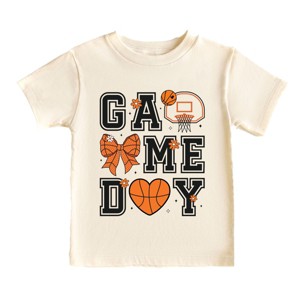 The Juniper Shop Basketball Game Day Coquette Toddler Short Sleeve Tee - 1 of 4