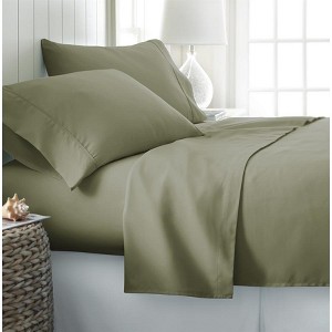Noble House 100% Cotton 4Pc Sheet Set 300 Thread Count Breathable Naturally Cool Soft Cotton Sheets 18" Deep Pockets - 1 of 2
