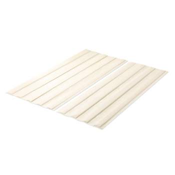 Wood Bed Slat Board with Fabric Cover and Vertical Mattress Support Beige - Mellow