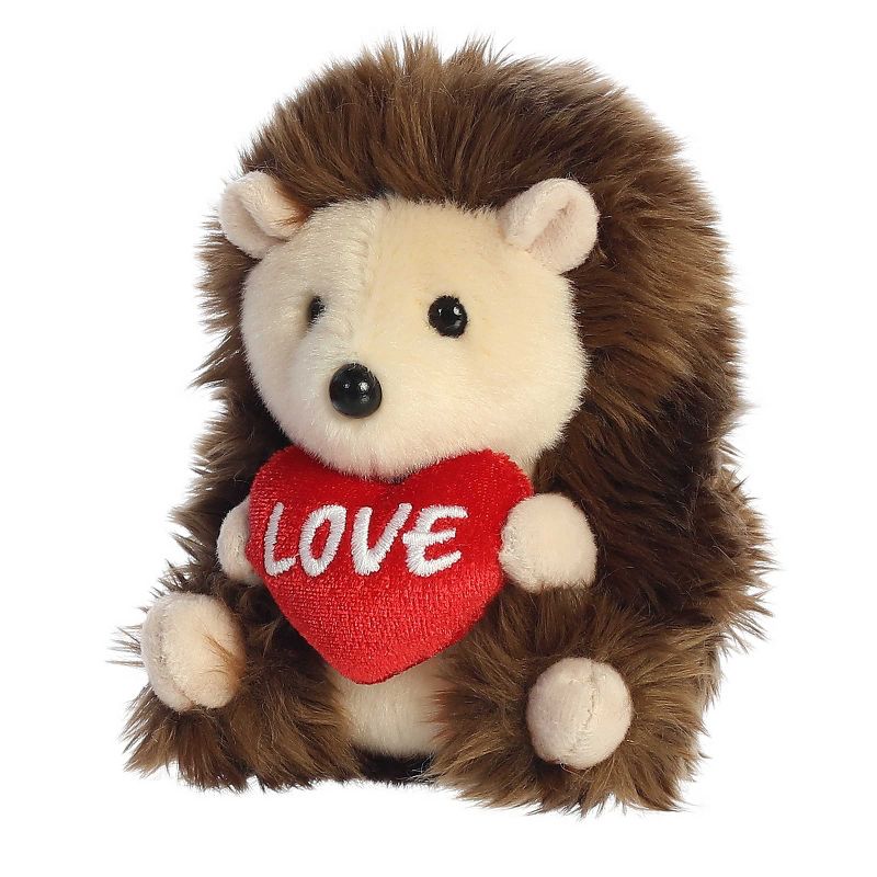 Aurora Mini Love Hedgehog Rolly Pet Round Stuffed Animal Brown 5", 5 of 6
