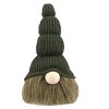 HomeRoots 14" Green Chunky Knit Hat Fabric Sitting Gnome Sculpture - 4 of 4