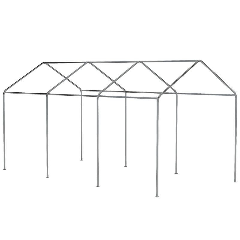 Outsunny 10' x 20' Carport, Portable Garage & Patio Canopy Tent, Adjustable Height, Anti-UV Cover for Car, Truck, Boat, Catering, Wedding, 5 of 7