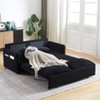NicBex 65 Inch Corduroy Convertible Sleeper Sofa Bed with 2 Pillows,Pullout Bed and Side Pockets for Small Spaces,Living Room,Apartment - 4 of 4