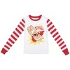 Captain Underpants Superhero Pose Long Sleeve Shirt & Red & White Striped Sleep Pajama Pants Set - 2 of 4
